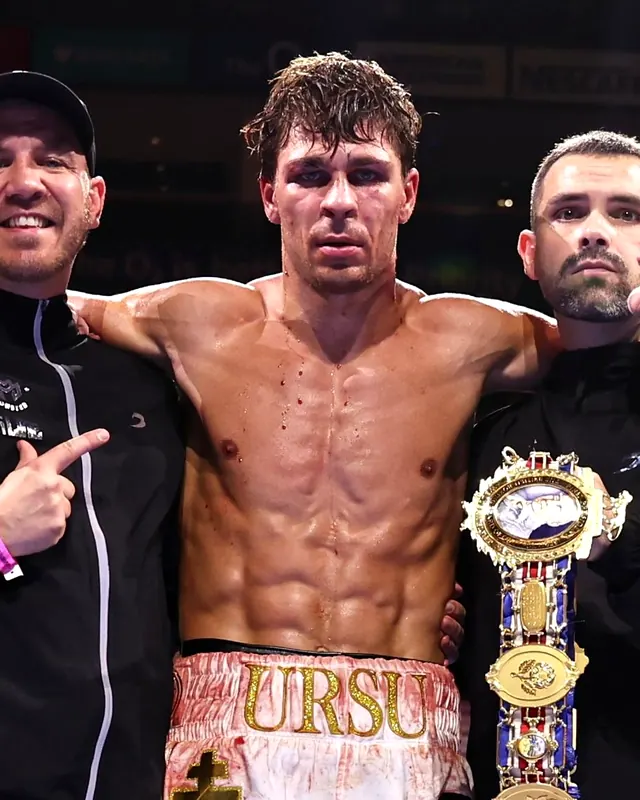 Constantin Ursu with his belts